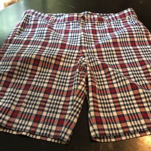 NWOT Men’s 38 Izod Blue Plaid Golf Shorts 🏌️❤️